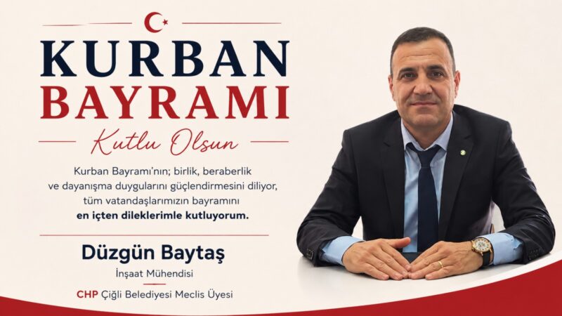 Kurban Bayramı’nın; birlik, beraberlik ve dayanışma duygularını güçlendirmesini diliyor, tüm