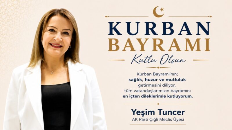 Kurban Bayramı’nın; sağlık, huzur ve mutluluk getirmesini diliyor, tüm vatandaşlarımızın