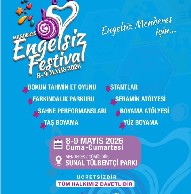 Menderes Belediyesi, kırmızı bayraklı tesisinde Engelsiz Festival düzenliyor.