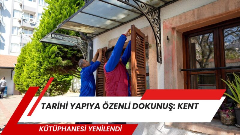 İzmir Büyükşehir Belediyesi, kentin tarihi yapılarından Kent Kütüphanesi’nde bakım ve