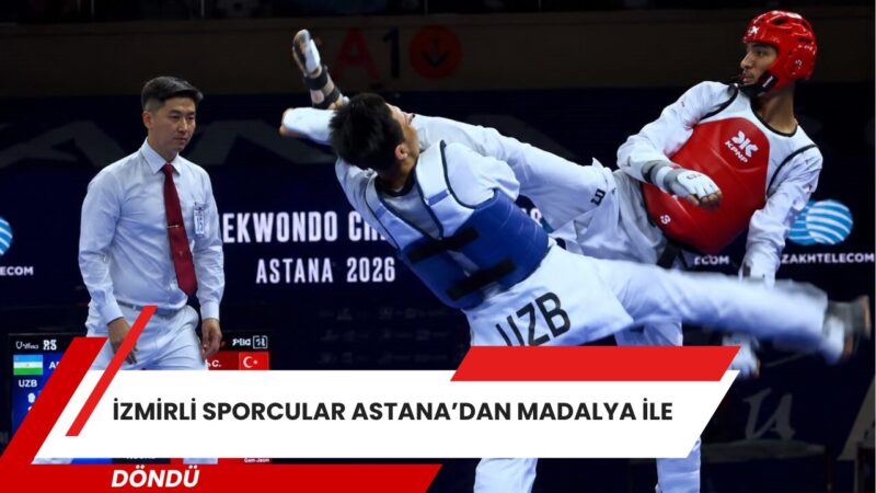 İzmir Büyükşehir Belediyesi Spor Kulübü’nün milli tekvandocuları Kaan Yelaldı ve