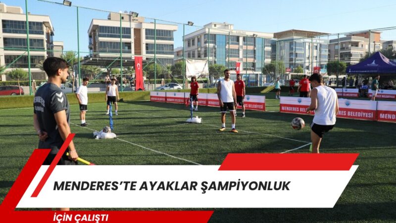Menderes Belediyesi ayak tenisi turnuvası gerçekleştirdi.