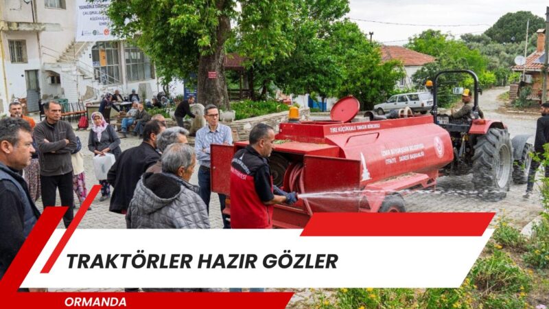 Tire’nin Küçükkale Mahallesi’nde yangın tehdidine karşı köy halkı teyakkuza geçti.