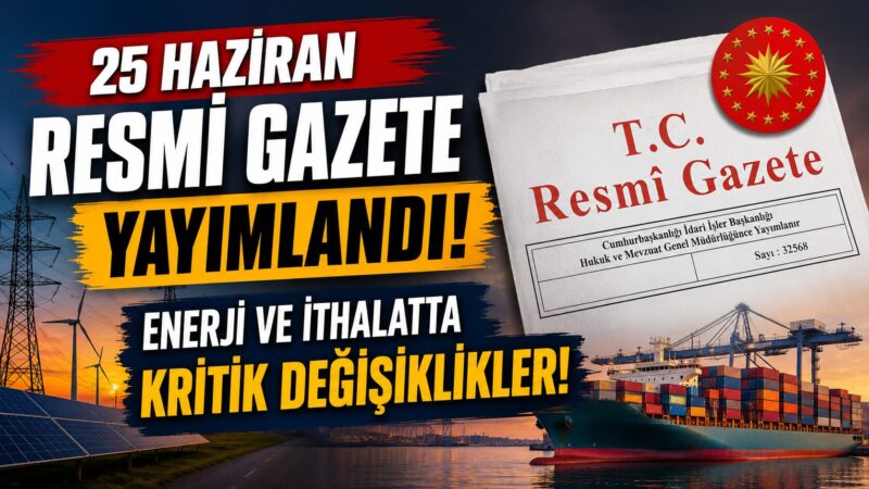 Yürütme ve idare bölümüne ilişkin kararların yer aldığı 25 Haziran