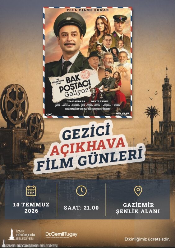 İzmir Büyükşehir Belediyesi, yaz akşamlarını sinema keyfiyle buluşturmaya devam ediyor.