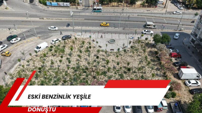 Kemer’deki atıl alan, İzmir Büyükşehir Belediyesi’nin çalışmasıyla mikro ormana dönüştü.