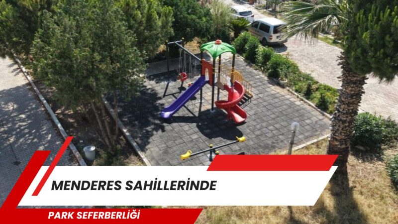 Menderes Belediyesi, sahil bölgesinde yer alan 3 parkta oyun grubu