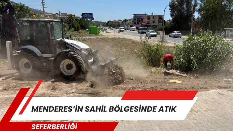 Menderes Belediyesi, sahil bölgesinde yaşanan yoğunluktan kaynaklanan atık artışına karşı