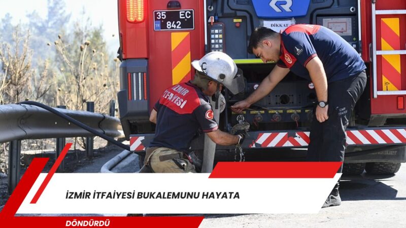 Bornova ilçesi Gökdere Mahallesi’nde çıkan orman yangınına İzmir İtfaiyesi ile