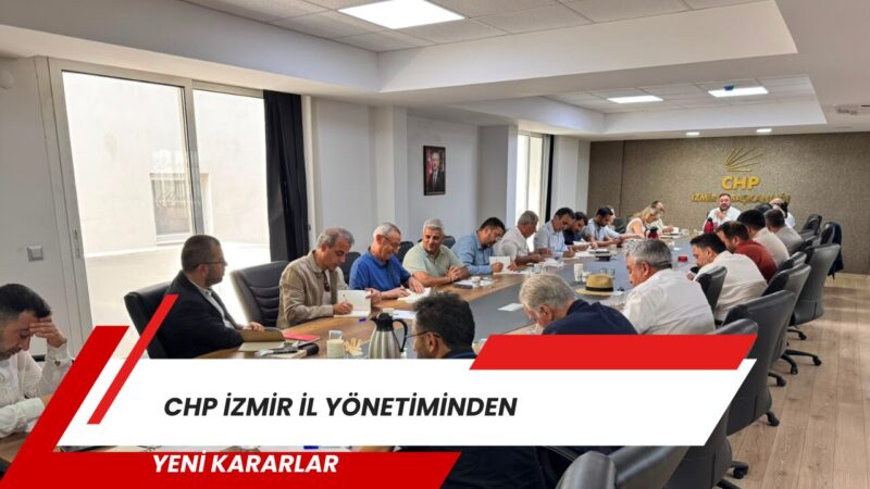 2 GÖREVDEN ALMA, 4 YENİ ATAMA
Cumhuriyet Halk Partisi (CHP) İzmir