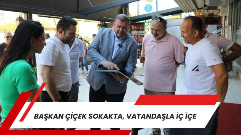 Menderes Belediye Başkanı İlkay Çiçek, müdürler ve sorumlu personeli yanına