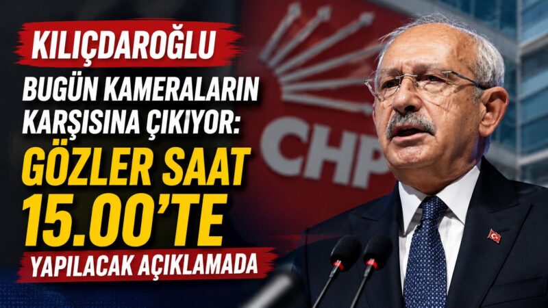 Cumhuriyet Halk Partisi (CHP) Genel Başkanı Kemal Kılıçdaroğlu, bugün parti