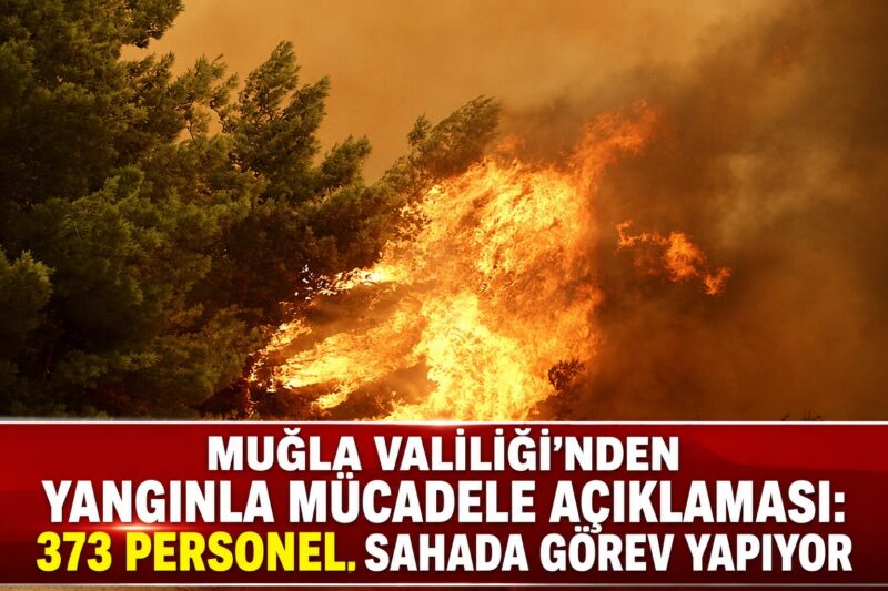 Muğla Valiliği, devam eden orman yangınıyla mücadele çalışmalarına ilişkin sosyal
