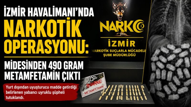 İzmir Adnan Menderes Havalimanı’nda düzenlenen narkotik operasyonunda, yurt dışından uyuşturucu