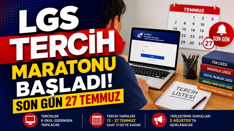Milli Eğitim Bakanlığı (MEB), Liselere Geçiş Sistemi (LGS) kapsamında lise