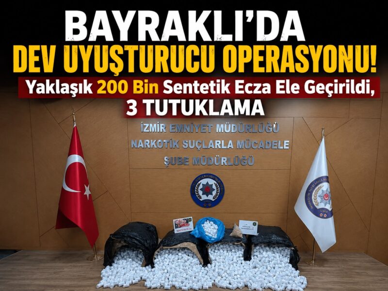 İzmir Cumhuriyet Başsavcılığı koordinesinde, İzmir Emniyet Müdürlüğü Narkotik Suçlarla Mücadele