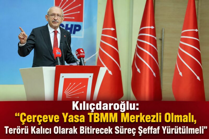 Cumhuriyet Halk Partisi Genel Başkanı Kemal Kılıçdaroğlu, Genel Merkez’de düzenlediği