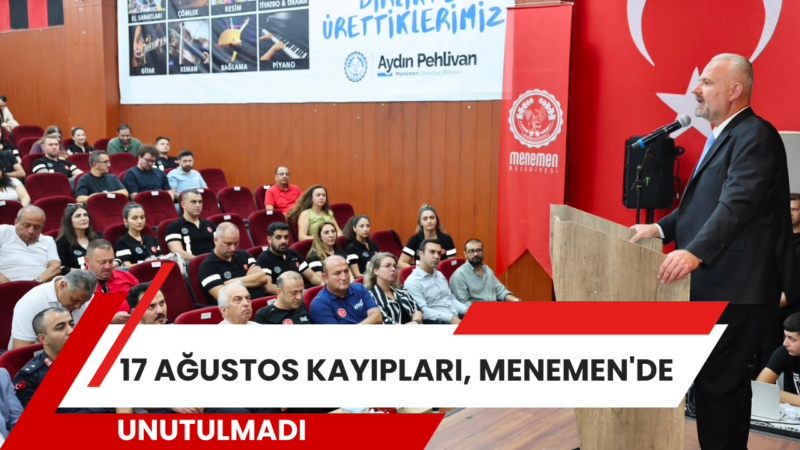 17 Ağustos Marmara Depremi'nin 27. yıl dönümünde, Menemen'de "İzmir'in depremselliği"