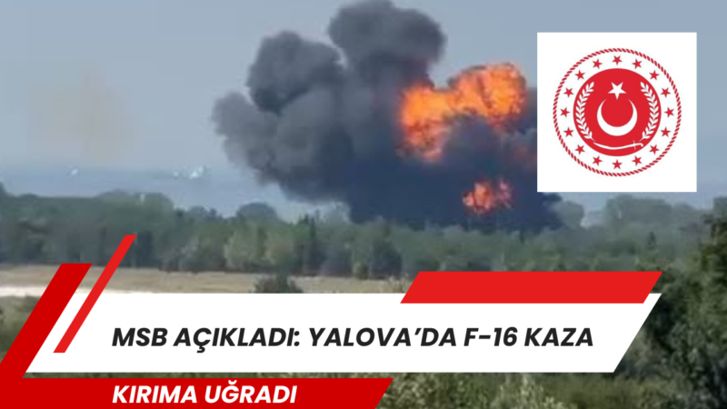 Yalova’da eğitim uçuşu gerçekleştiren Hava Kuvvetleri Komutanlığına ait F-16 savaş