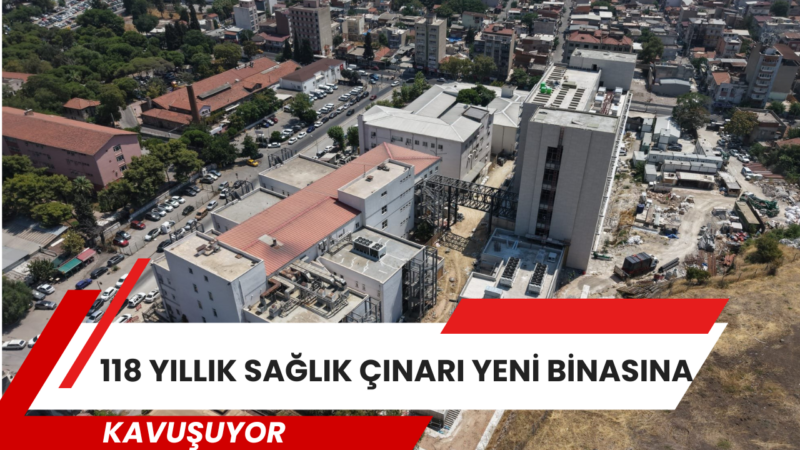 İzmir Büyükşehir Belediyesi Eşrefpaşa Hastanesi’nin yeni ek hizmet binasında inşaat