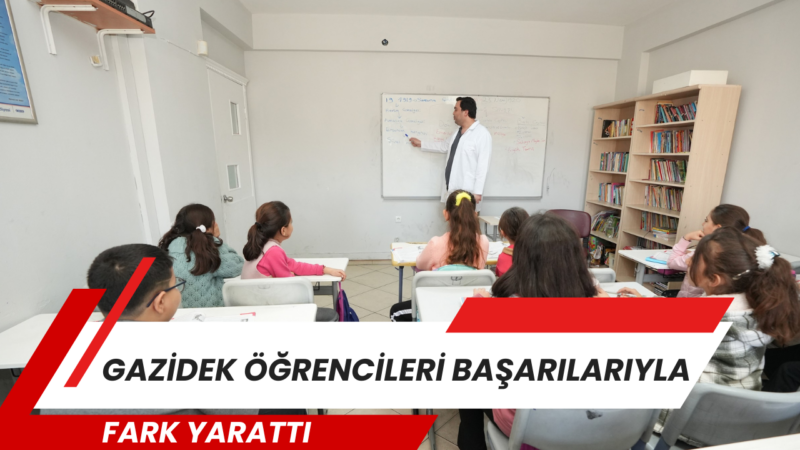 Gaziemir Belediyesi Destek Eğitim Kursu'nda (GAZİDEK) eğitim gören öğrencilerin yüzde