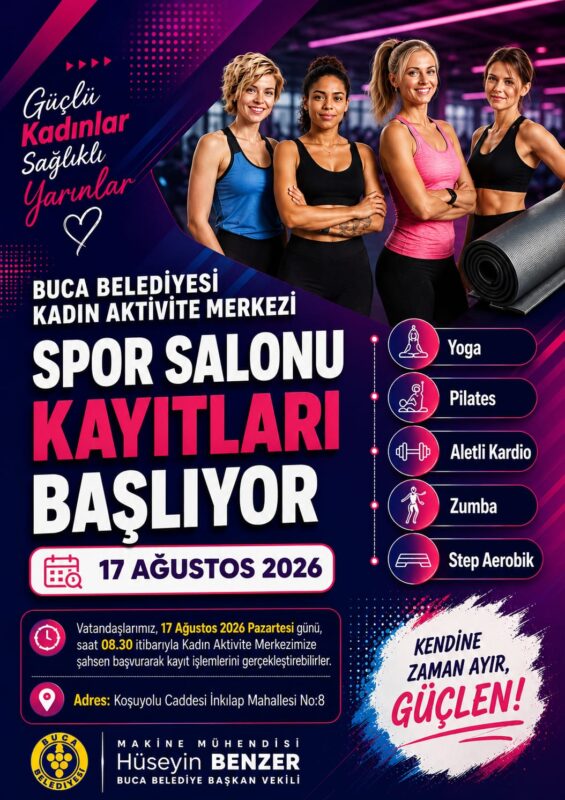  Buca Belediyesi Kadın Aktivite Merkezi’nde yoga, pilates, zumba, step aerobik