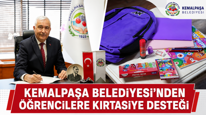 Kemalpaşa Belediyesi, 2 bin ilkokul öğrencisine okul çantası ve kırtasiye