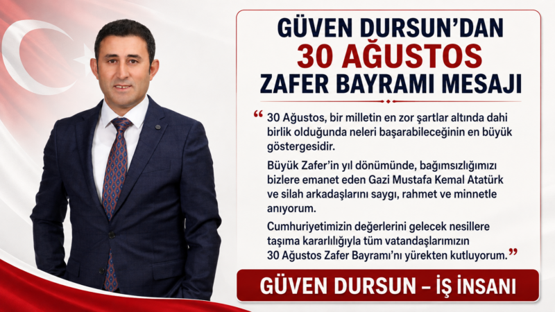30 Ağustos, bir milletin en zor şartlar altında dahi birlik