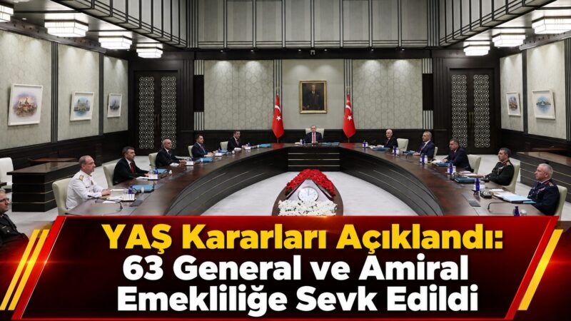 Cumhurbaşkanı Recep Tayyip Erdoğan başkanlığında gerçekleştirilen Yüksek Askerî Şûra toplantısının