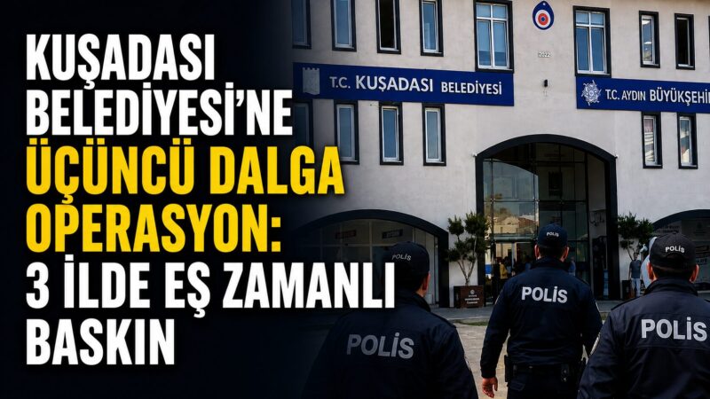 Kuşadası Belediyesi’ne yönelik yürütülen “rüşvet” ve “irtikap” soruşturmasında üçüncü dalga