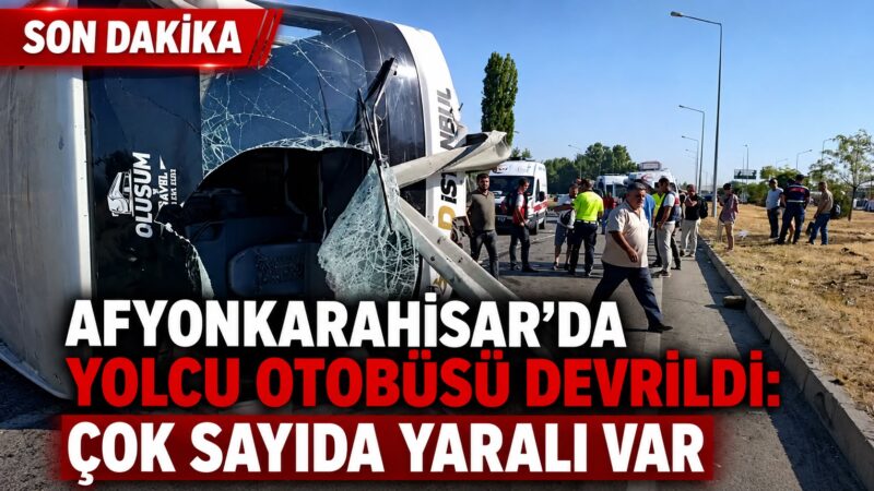 
Afyonkarahisar’ın Sinanpaşa ilçesinde bir yolcu otobüsünün refüje çarparak devrilmesi sonucu