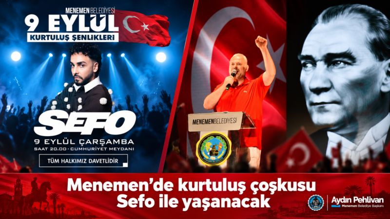 Menemen'de kurtuluş coşkusu, muhteşem bir konserle yaşanacak. İzmir'in ve Menemen'in