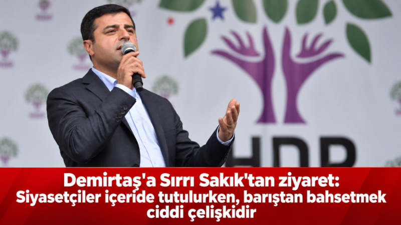 Eski HDP Eş Genel Başkanı Selahattin Demirtaş'ı ziyaret eden DEM
