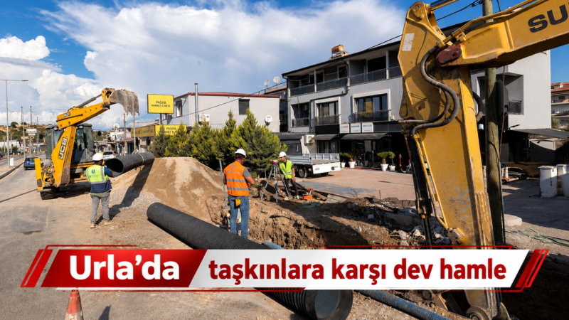 Urla’da İZSU Genel Müdürlüğü tarafından taşkın riskini azaltmak için yürütülen
