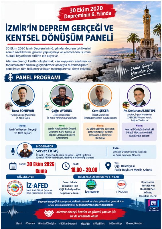 30 Ekim 2020 İzmir Depremi’nin 6. yılında, deprem riskleri, güvenli